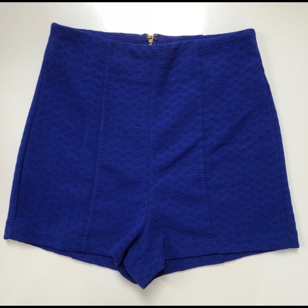 Blue Short Knit Royal Shorts